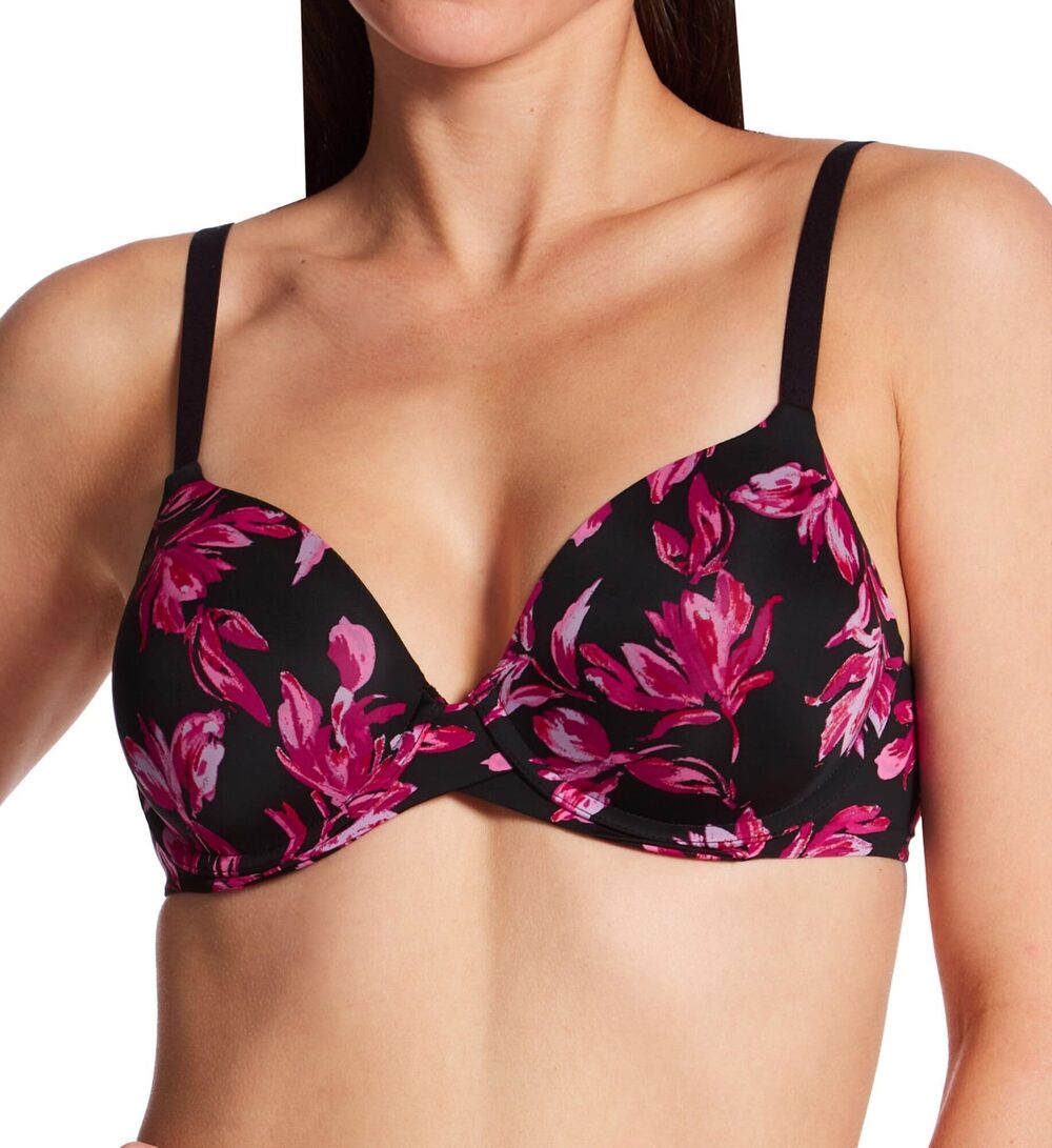 NWT Maidenform Maidenform One Fabulous Fit 2. Black Luxe Bloom Print 38B
